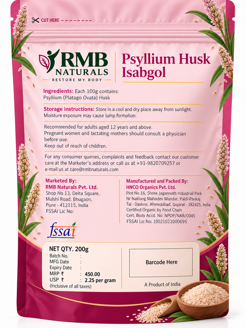 RMB Naturals Psyllium Husk Isabgol